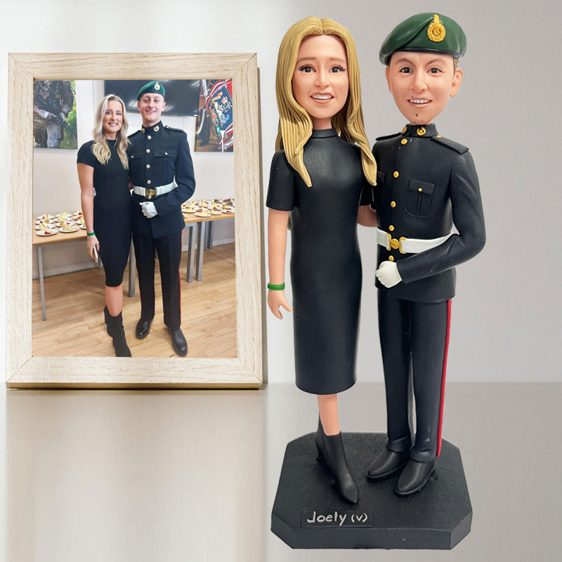 Bobble Head Figurines Couple Clay Dolls Unique Birthday Gifts For Wife
