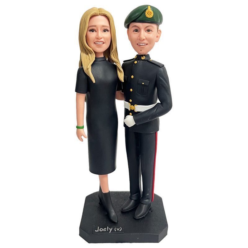 Bobble Head Figurines Couple Clay Dolls Unique Birthday Gifts For Wife