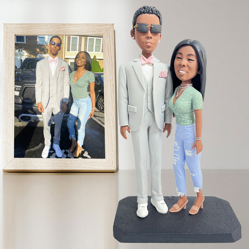 Handmade Clay Figures Couple Personalized Birthday Gift For Girlfriend