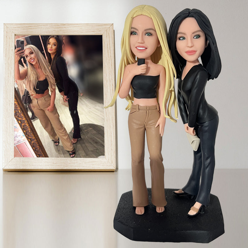 Christmas Sculptures 2 Person Clay Crafts 3d Custom Action Figure