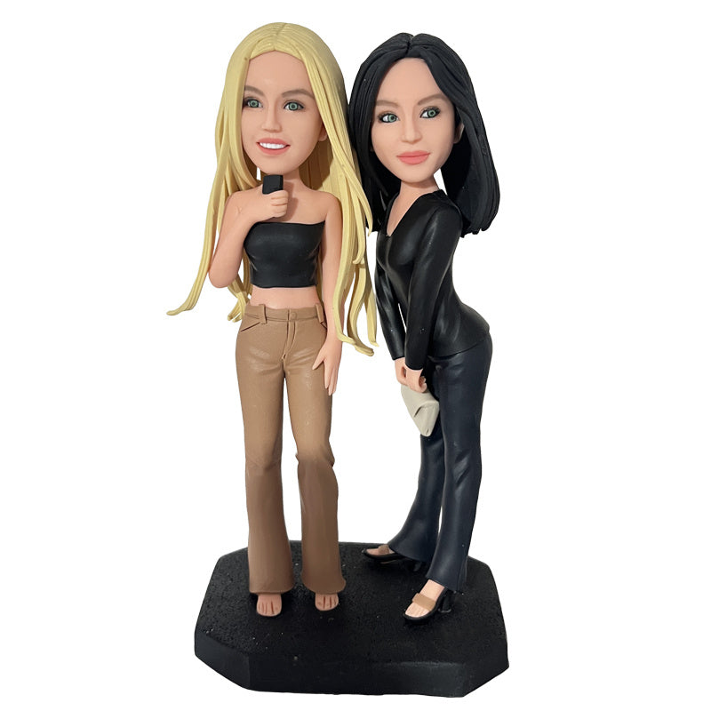 Christmas Sculptures 2 Person Clay Crafts 3d Custom Action Figure