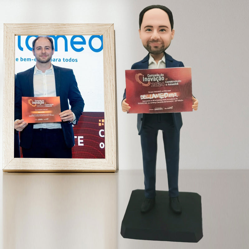 Bobble Heads Custom 1 Person Polym Clay Bobblehead Good Dad Gifts