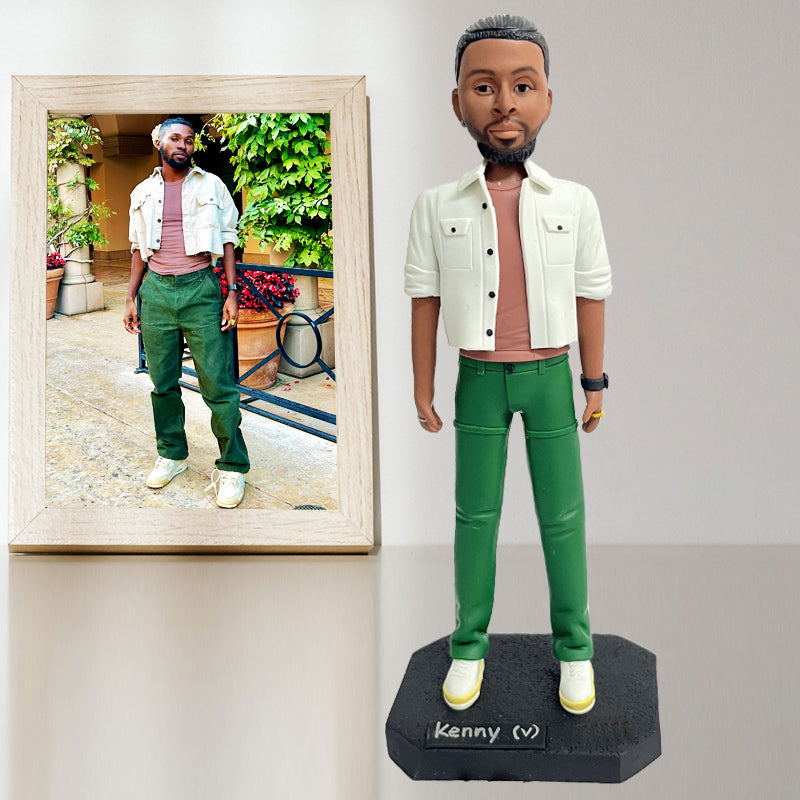 Bobblehead Figures Custom 1 Person Man Clay Fathers Day Gift For Dad