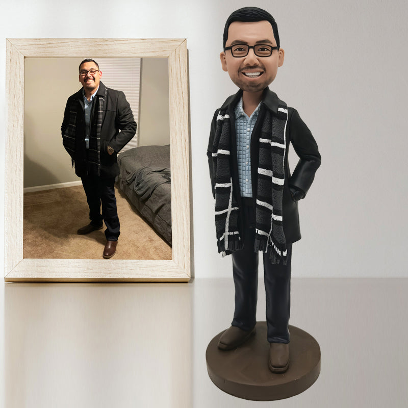 Bobblehead Figures Custom 1 Person Man Clay Fathers Day Gift For Dad
