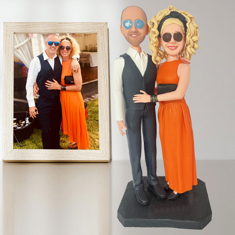 Figurines 2 Person Personalized Photo Frame For Parents Anniversary