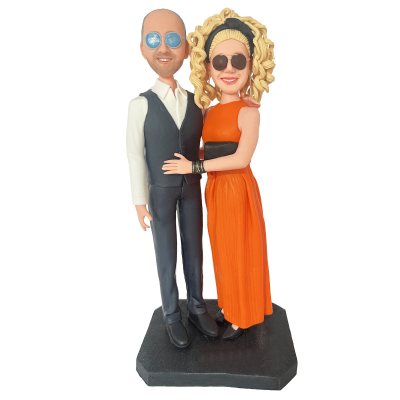 Figurines 2 Person Personalized Photo Frame For Parents Anniversary