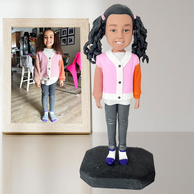 Photo Custom Clay Doll 1 Child Christmas Bobblehead Childrens Day Gift