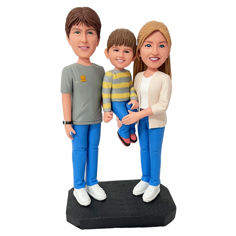 Polymer Clay Figures A Family Of 3 Custom Figurines Father&