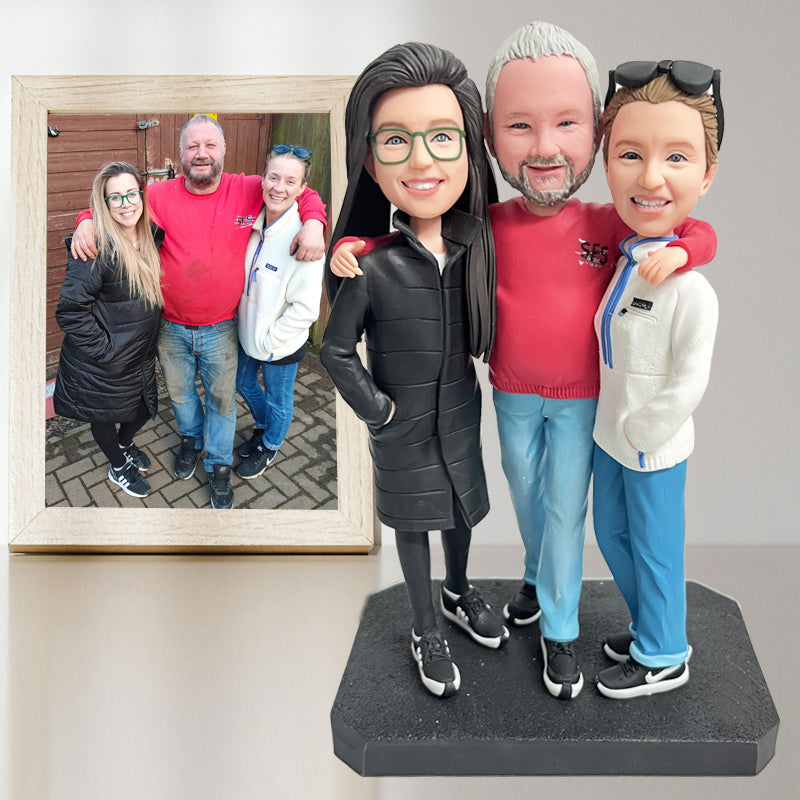 Polymer Clay Doll A Family Of 3 Unique Anniversary Gifts For Wife
