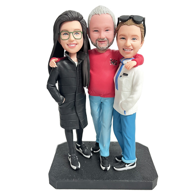 Polymer Clay Doll A Family Of 3 Unique Anniversary Gifts For Wife