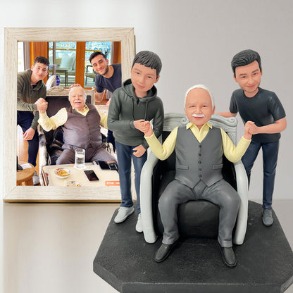 Custom Bobbleheads 3 Person And 1 Sofa Custom Engraved Teacher Gifts