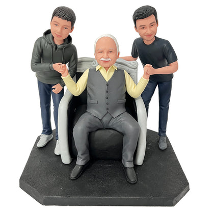 Custom Bobbleheads 3 Person And 1 Sofa Custom Engraved Teacher Gifts