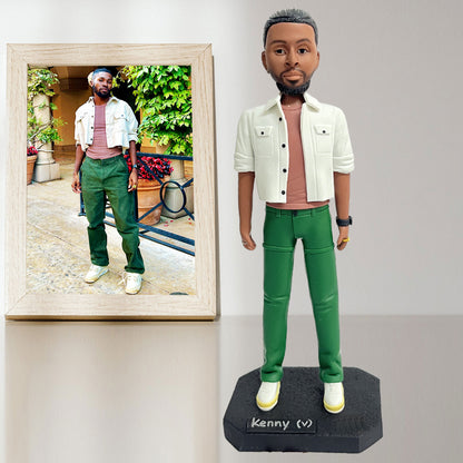Bobblehead Figures Custom 1 Person Man Clay Fathers Day Gift For Dad